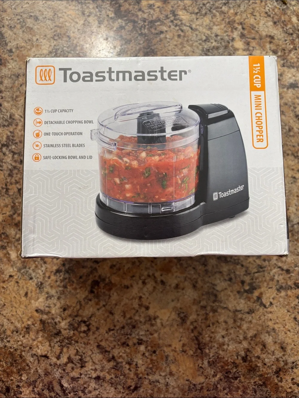New in Box Toastmaster Black Mini Chopper - 1½ Cup